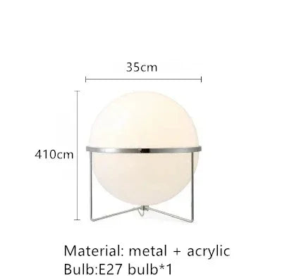 Garrault  Delord Floor Lamp Chrome Metal White Acrylic Ball Floor Light Living Room Hotel Room Sofa  Decoration Lamp