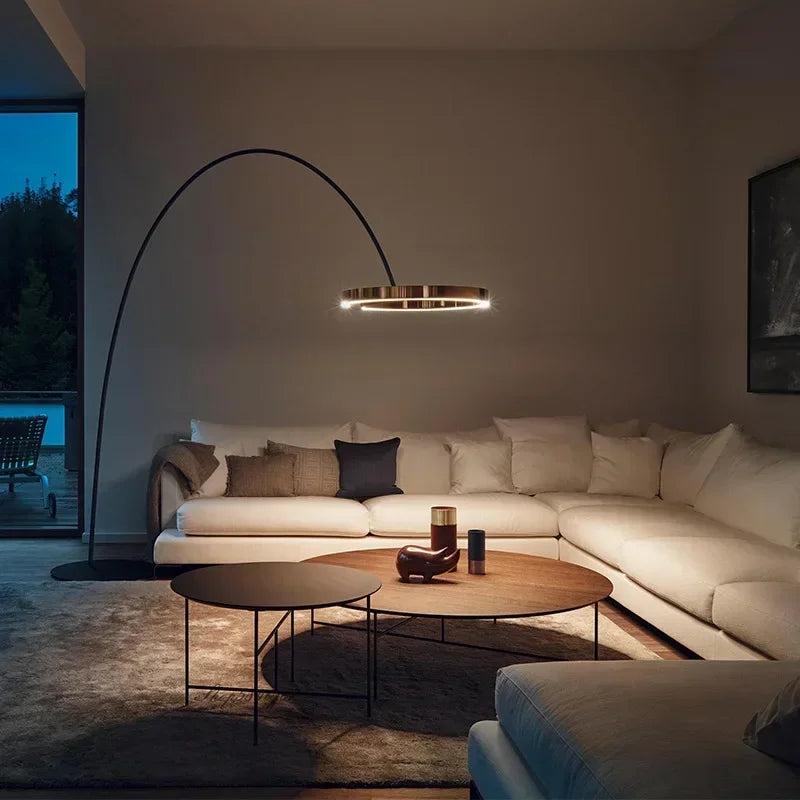 Italian Light Luxury Minimalist Fishing Lamp Living Room Bedroom Study Vertical Room Decoration Lights Artistic Floor Lamp LED