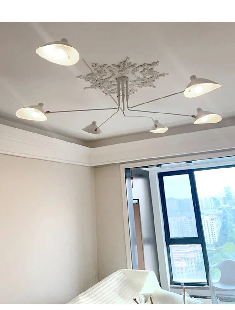 Mouille Ceiling Lamp Nordic SergeMouille Pendant Light For Living Room Bedroom Black Luminaire Home Decor Led Chandeliers Lights
