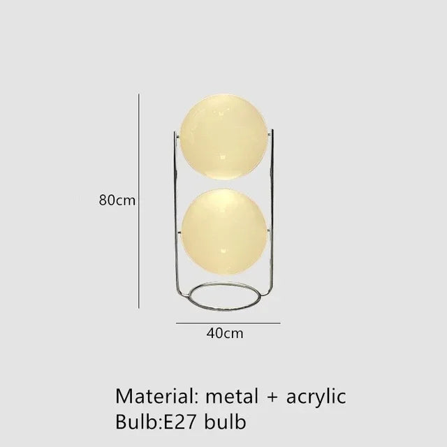 Garrault  Delord Floor Lamp Chrome Metal White Acrylic Ball Floor Light Living Room Hotel Room Sofa  Decoration Lamp