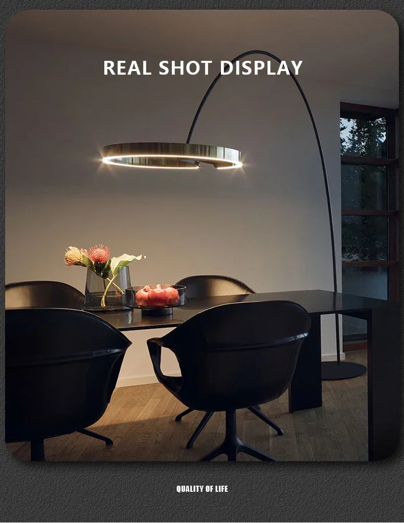 Italian Light Luxury Minimalist Fishing Lamp Living Room Bedroom Study Vertical Room Decoration Lights Artistic Floor Lamp LED