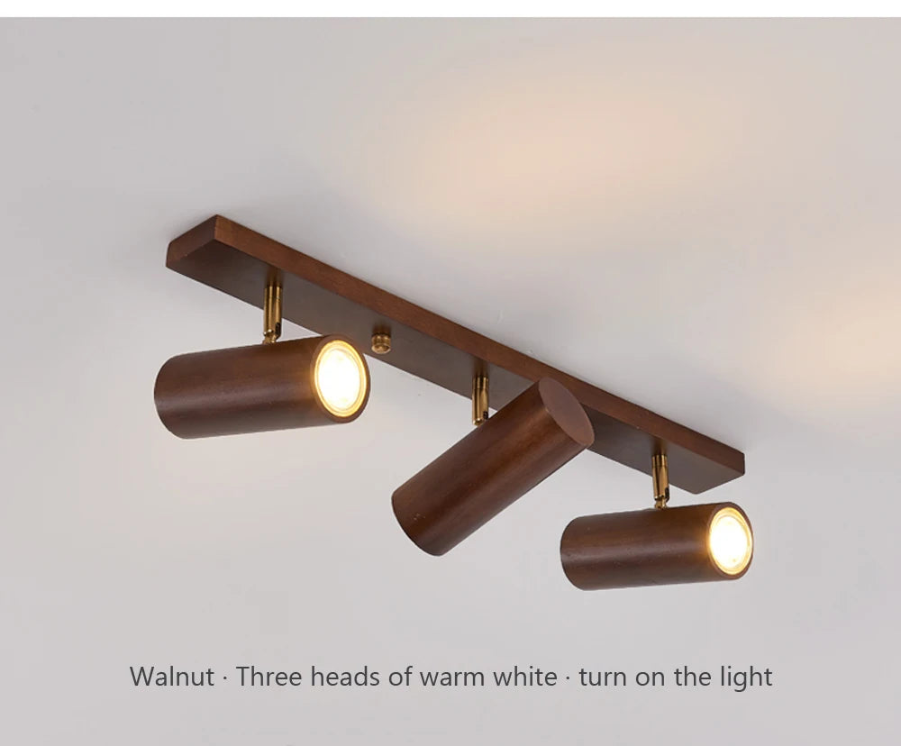 Wooden Decor Wall Lamp Nordic Rotatable LED Modern Fixtures For/Study Room Reading/Hotel Creative Indoor Lighting (Bulb For Free