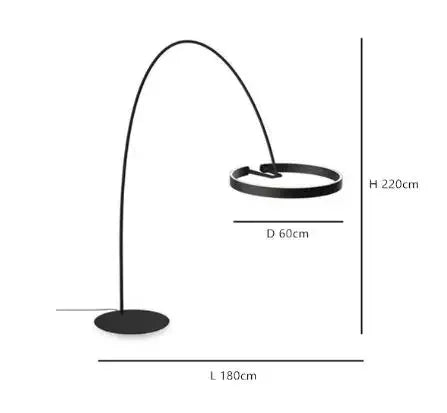 Italian Light Luxury Minimalist Fishing Lamp Living Room Bedroom Study Vertical Room Decoration Lights Artistic Floor Lamp LED