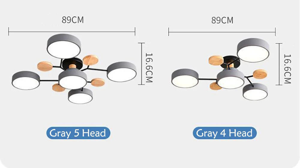 Modern LED Ceiling Lamp For Living Room Bedroom Restaurant Wood Round Ceiling Lights Macaron Chandelier Home Minimalist Lighting