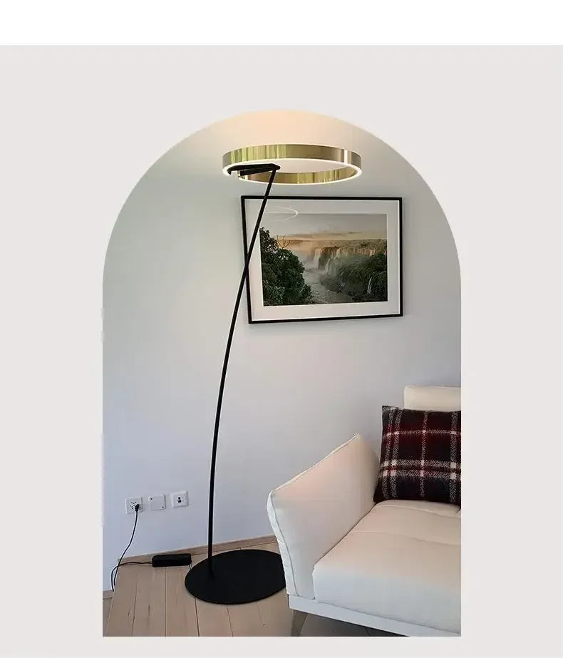 Italian Light Luxury Minimalist Fishing Lamp Living Room Bedroom Study Vertical Room Decoration Lights Artistic Floor Lamp LED