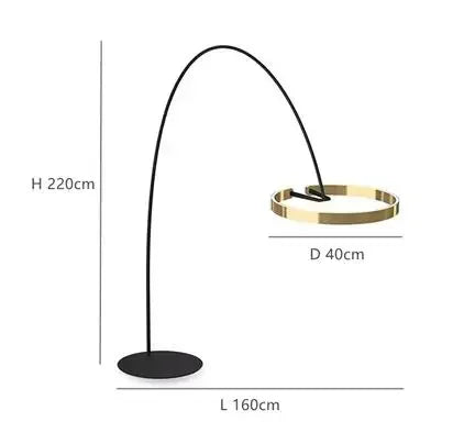 Italian Light Luxury Minimalist Fishing Lamp Living Room Bedroom Study Vertical Room Decoration Lights Artistic Floor Lamp LED