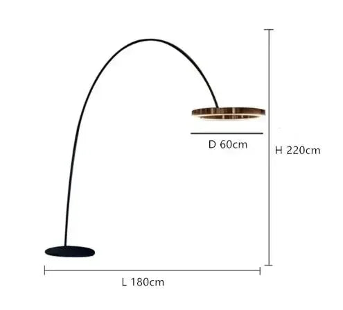 Italian Light Luxury Minimalist Fishing Lamp Living Room Bedroom Study Vertical Room Decoration Lights Artistic Floor Lamp LED