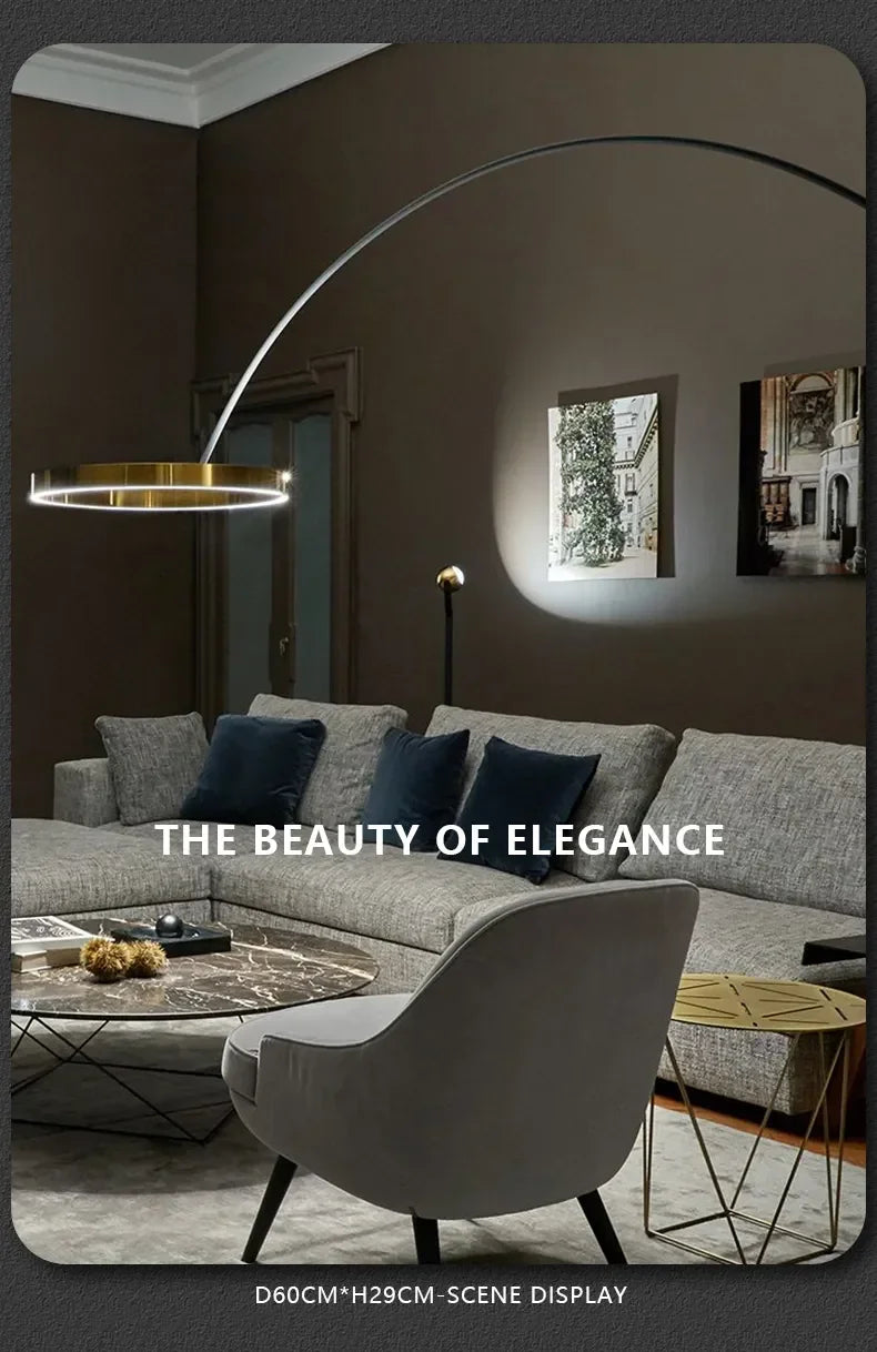 Italian Light Luxury Minimalist Fishing Lamp Living Room Bedroom Study Vertical Room Decoration Lights Artistic Floor Lamp LED