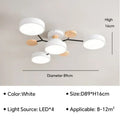 Modern LED Ceiling Lamp For Living Room Bedroom Restaurant Wood Round Ceiling Lights Macaron Chandelier Home Minimalist Lighting