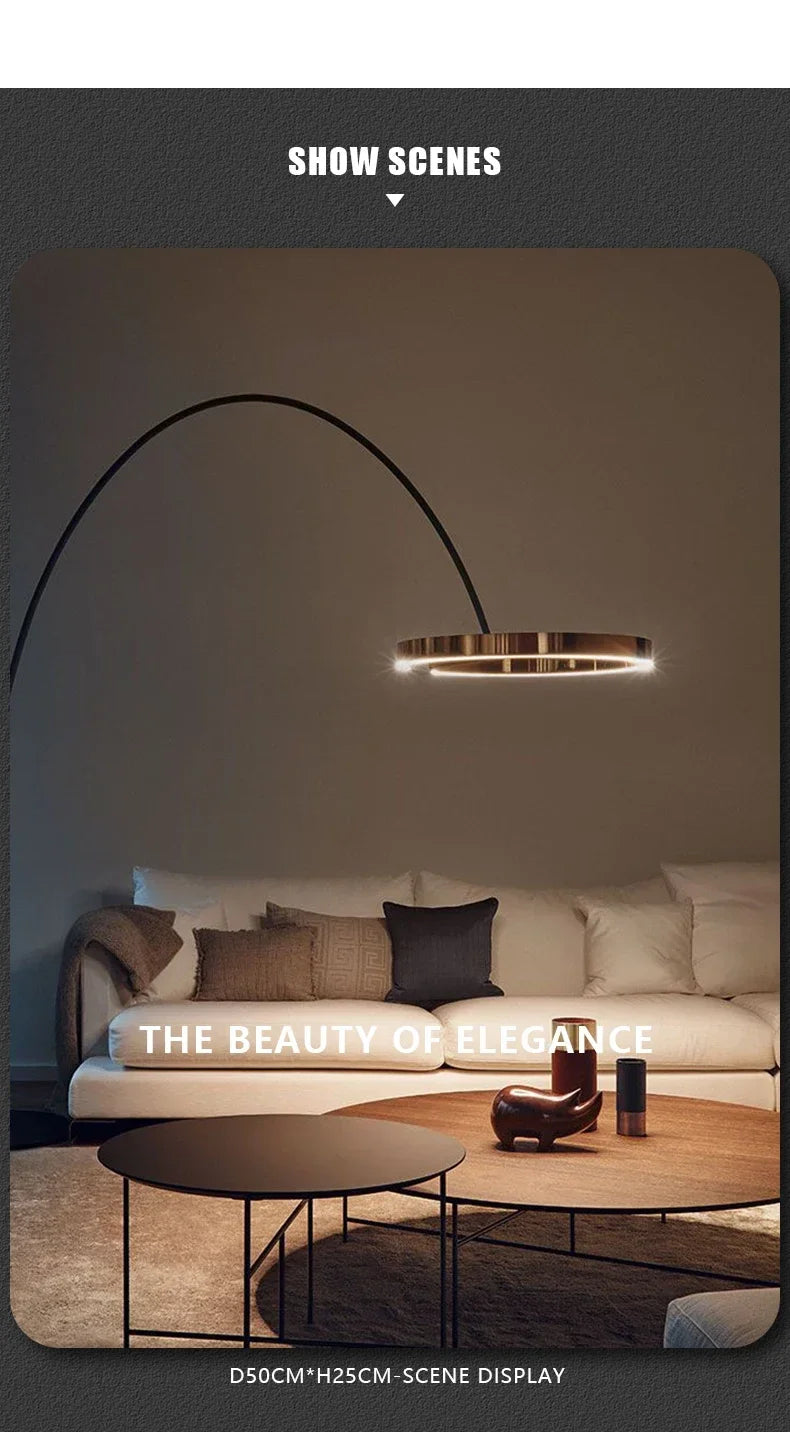 Italian Light Luxury Minimalist Fishing Lamp Living Room Bedroom Study Vertical Room Decoration Lights Artistic Floor Lamp LED