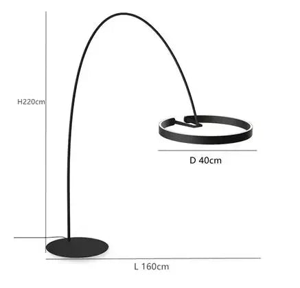 Italian Light Luxury Minimalist Fishing Lamp Living Room Bedroom Study Vertical Room Decoration Lights Artistic Floor Lamp LED