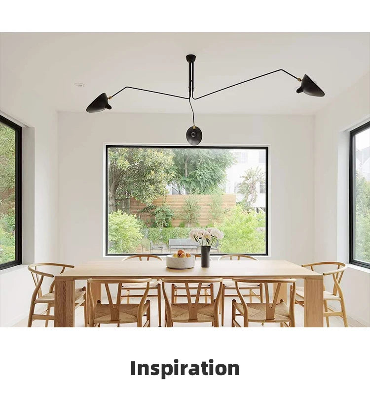 Mouille Ceiling Lamp Nordic SergeMouille Pendant Light For Living Room Bedroom Black Luminaire Home Decor Led Chandeliers Lights