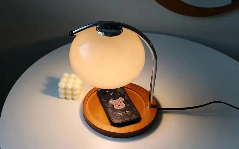 Table Lamp Aromatherapy Candlestick Lamp Bedroom Bedside Atmosphere Retro Glass Desk Lamp Study Office Home Candle Warmers Lamp
