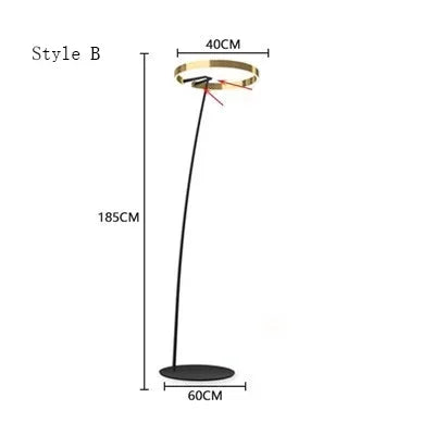Italian Light Luxury Minimalist Fishing Lamp Living Room Bedroom Study Vertical Room Decoration Lights Artistic Floor Lamp LED