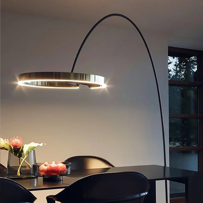 Italian Light Luxury Minimalist Fishing Lamp Living Room Bedroom Study Vertical Room Decoration Lights Artistic Floor Lamp LED