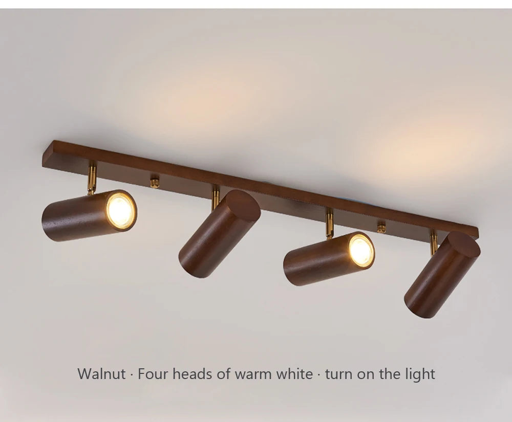Wooden Decor Wall Lamp Nordic Rotatable LED Modern Fixtures For/Study Room Reading/Hotel Creative Indoor Lighting (Bulb For Free